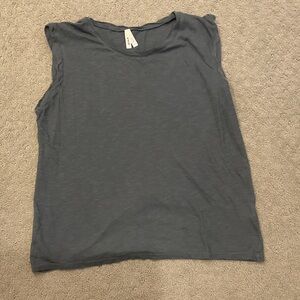 Casual Women's Slate Blue Sleeveless Top 0393